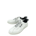 Chanel White Logo Lace Up CC Low Top Sneakers 40