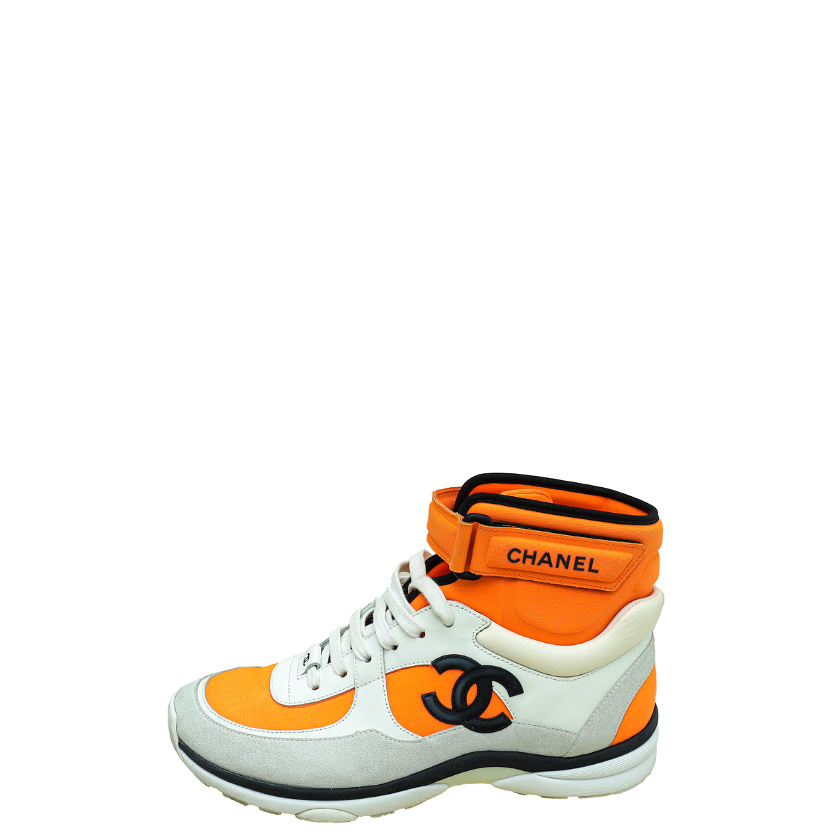 Chanel Tricolor CC High Cut Sneakers 40