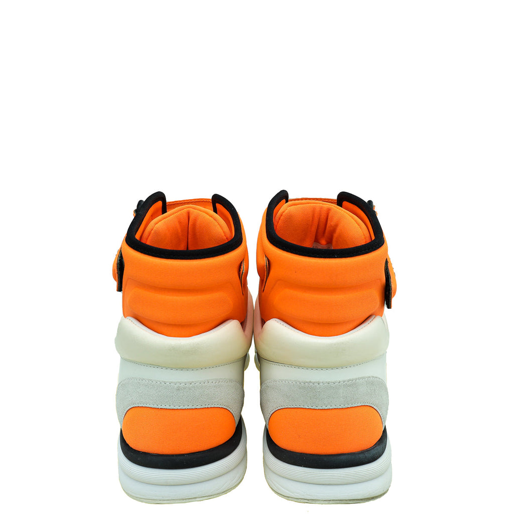 Chanel Tricolor CC High Cut Sneakers 40