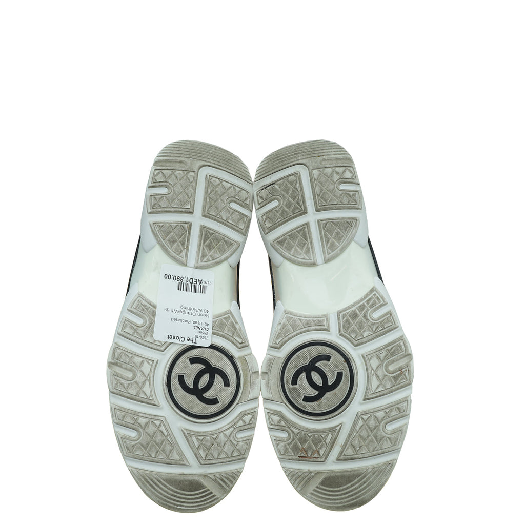 Chanel Tricolor CC High Cut Sneakers 40