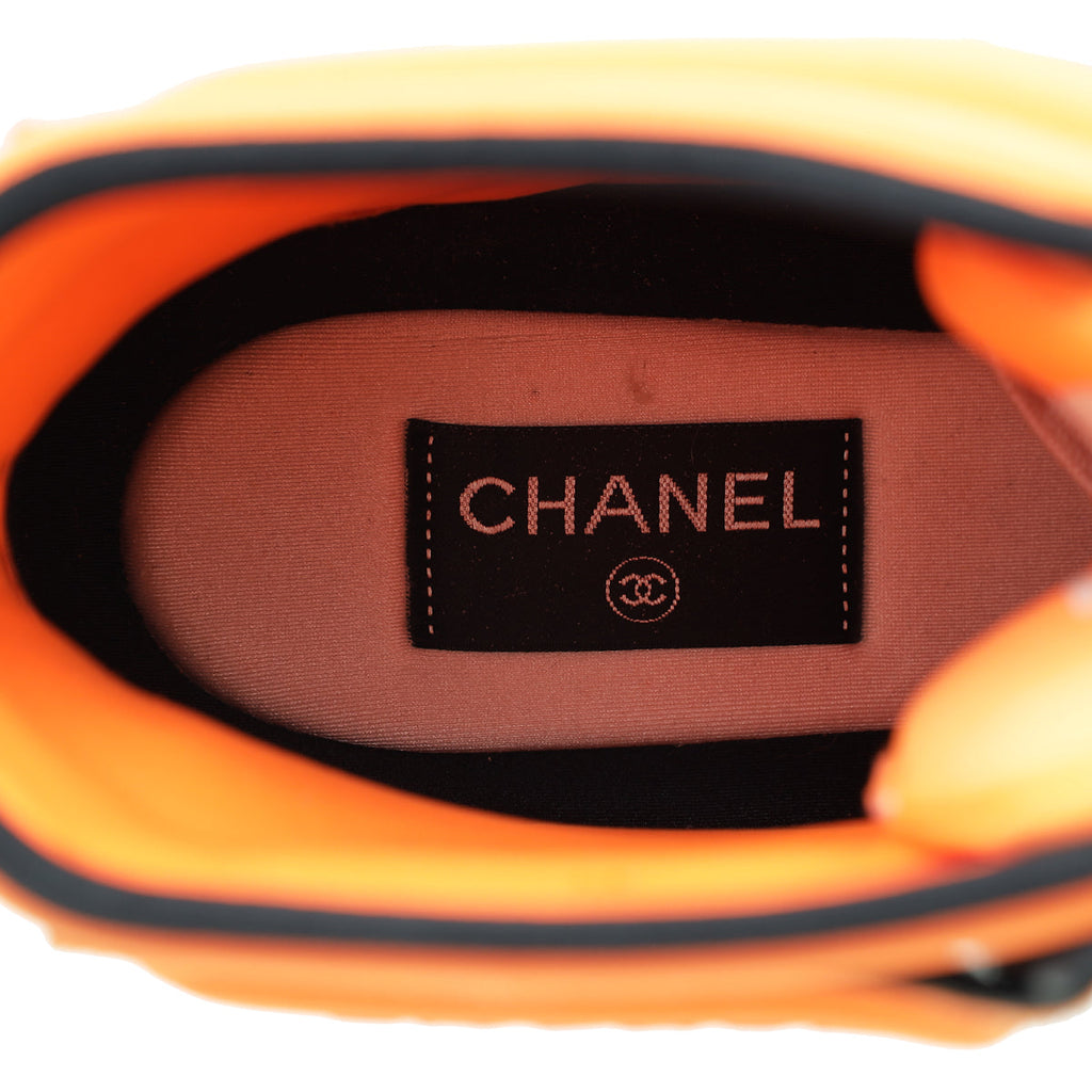 Chanel Tricolor CC High Cut Sneakers 40