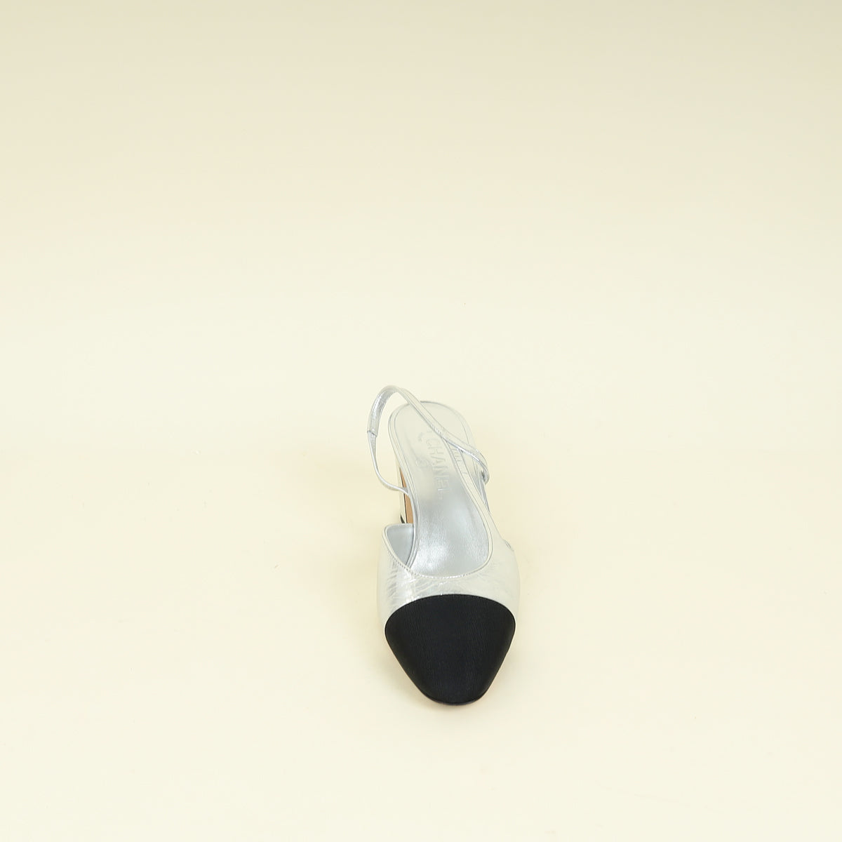Chanel Bicolor CC Cap Toe Slingback Pump 41.5