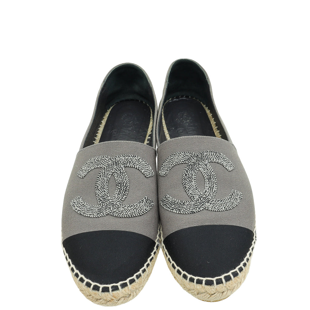 Chanel Bicolor Embroidered CC Espadrilles 41