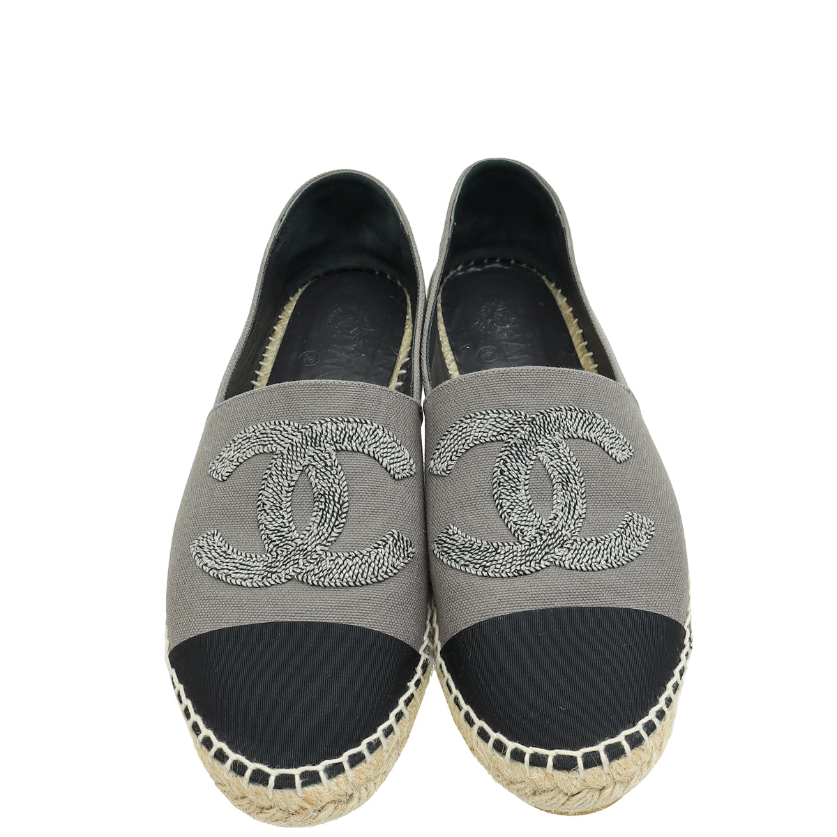 Chanel Bicolor Embroidered CC Espadrilles 41