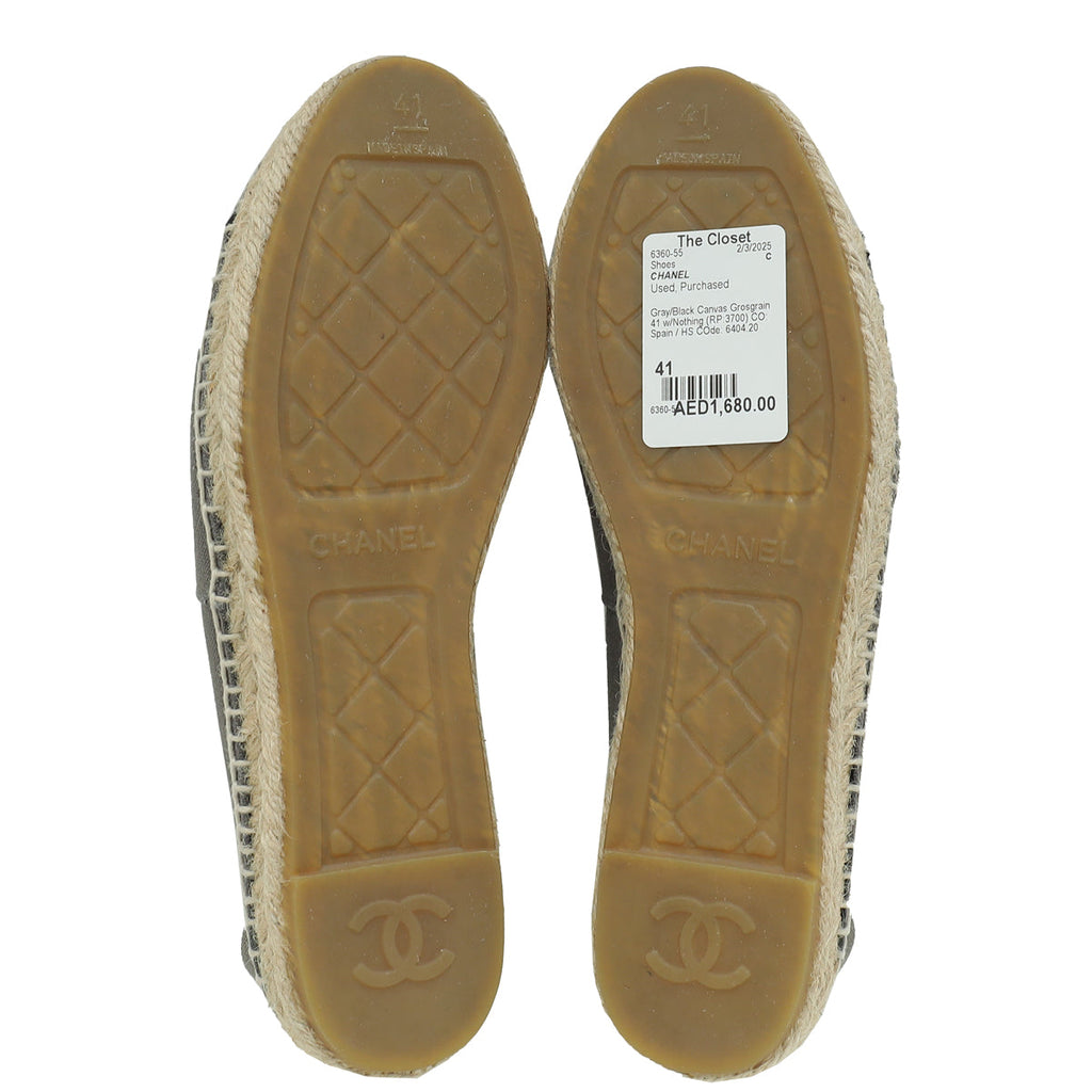 Chanel Bicolor Embroidered CC Espadrilles 41