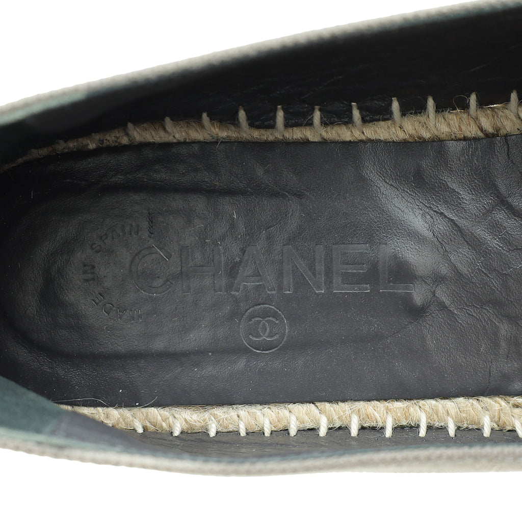 Chanel Bicolor Embroidered CC Espadrilles 41