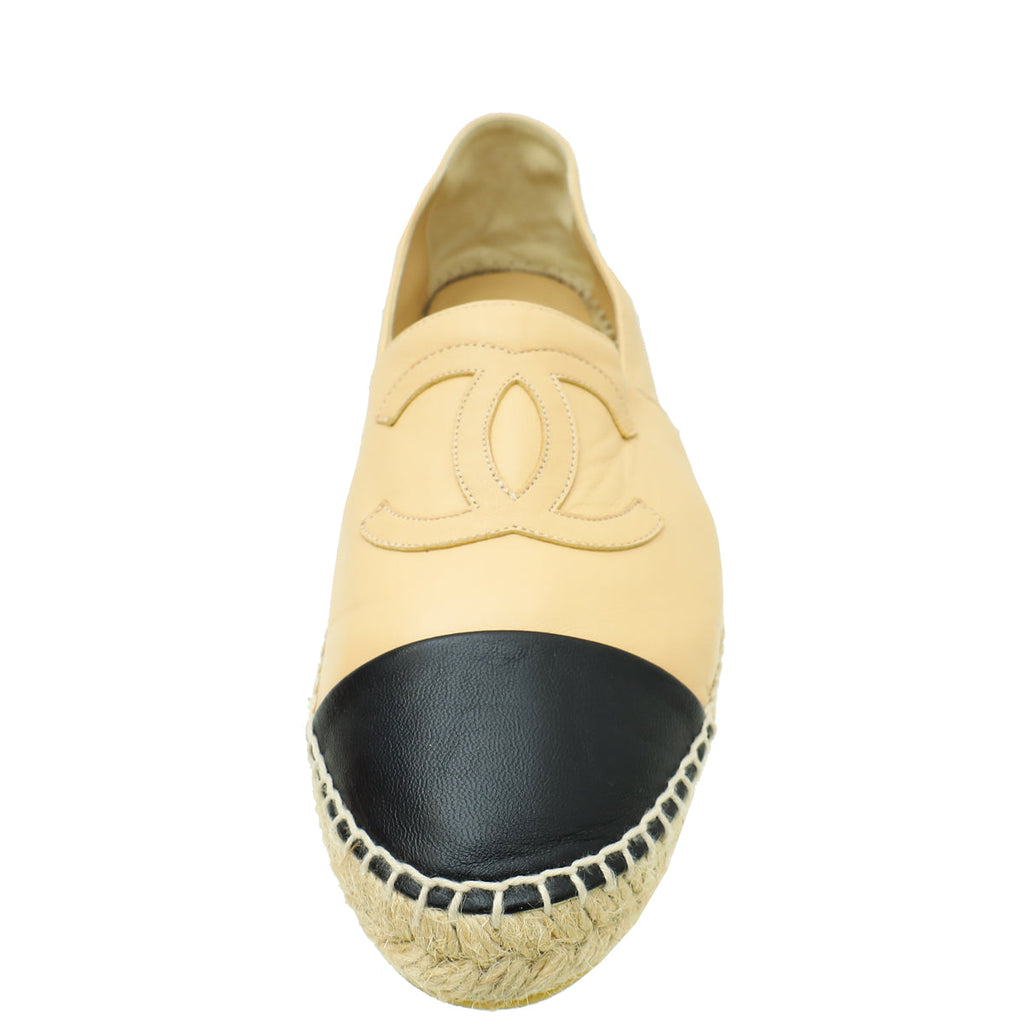 Chanel Bicolor CC Cap Toe Espadrille 42