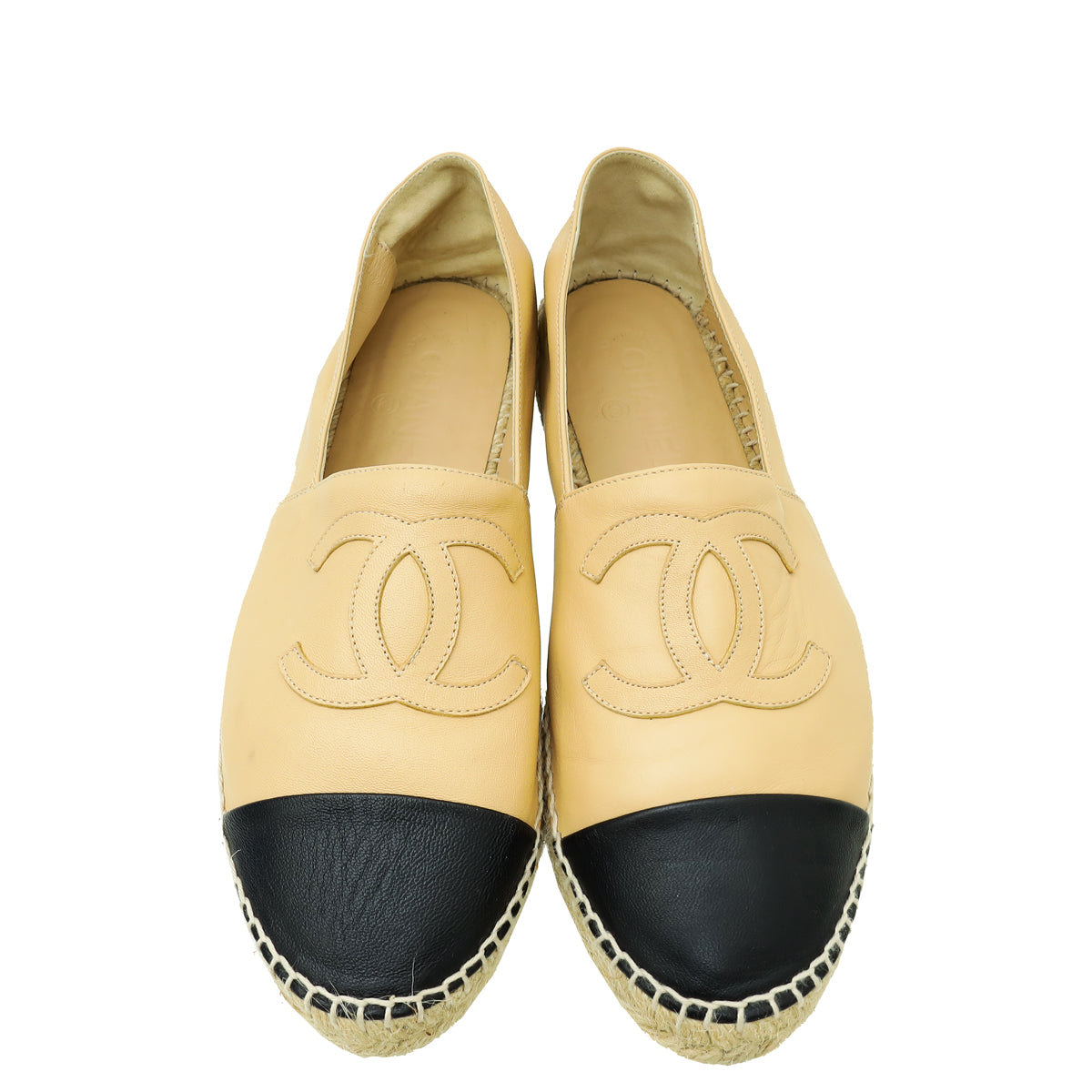 Chanel Bicolor CC Cap Toe Espadrille 42