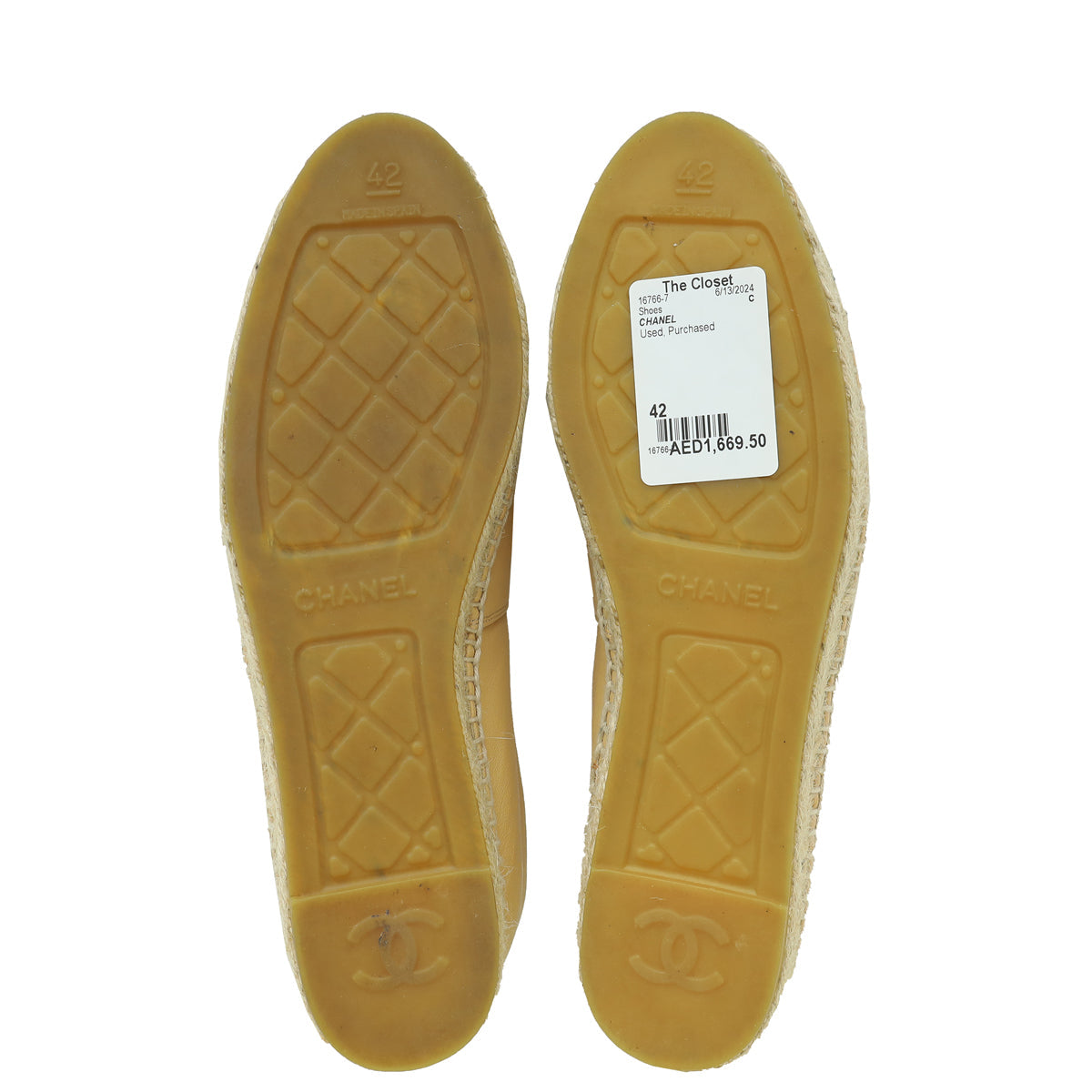 Chanel Bicolor CC Cap Toe Espadrille 42