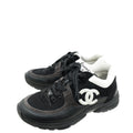 Chanel Bicolor CC Lace Up Sneakers 39