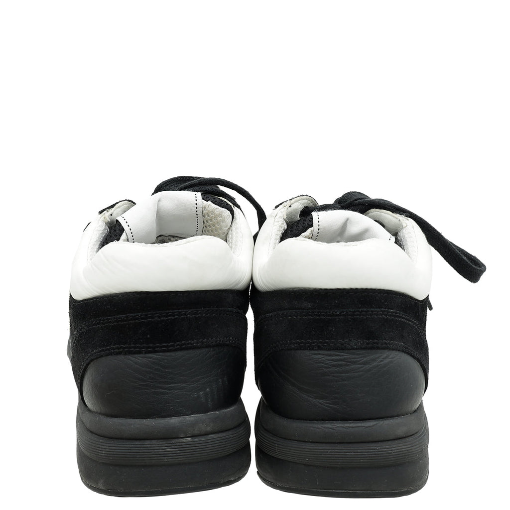 Chanel Bicolor CC Lace Up Sneakers 39