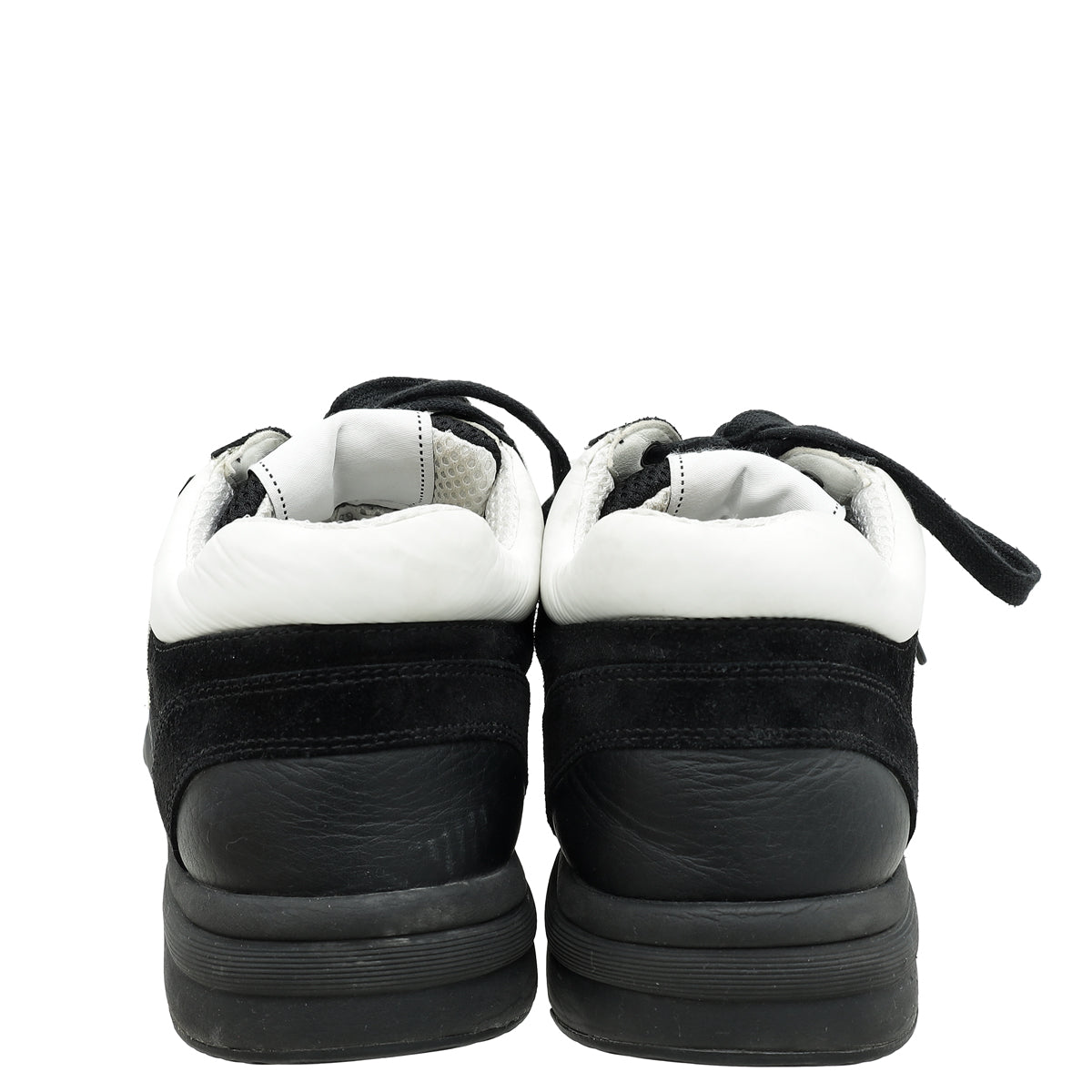 Chanel Bicolor CC Lace Up Sneakers 39