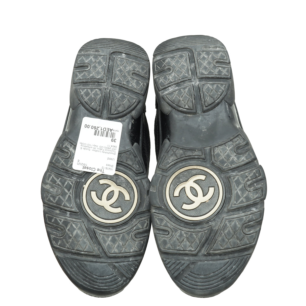 Chanel Bicolor CC Lace Up Sneakers 39