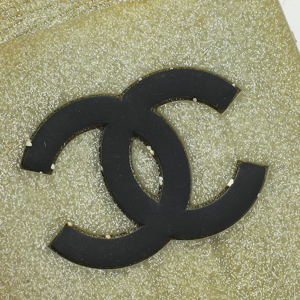 Chanel Silver CC Flat Espadrille 35.5