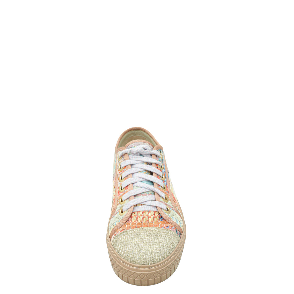 Chanel Multicolor Tweed Low Top Sneakers 36