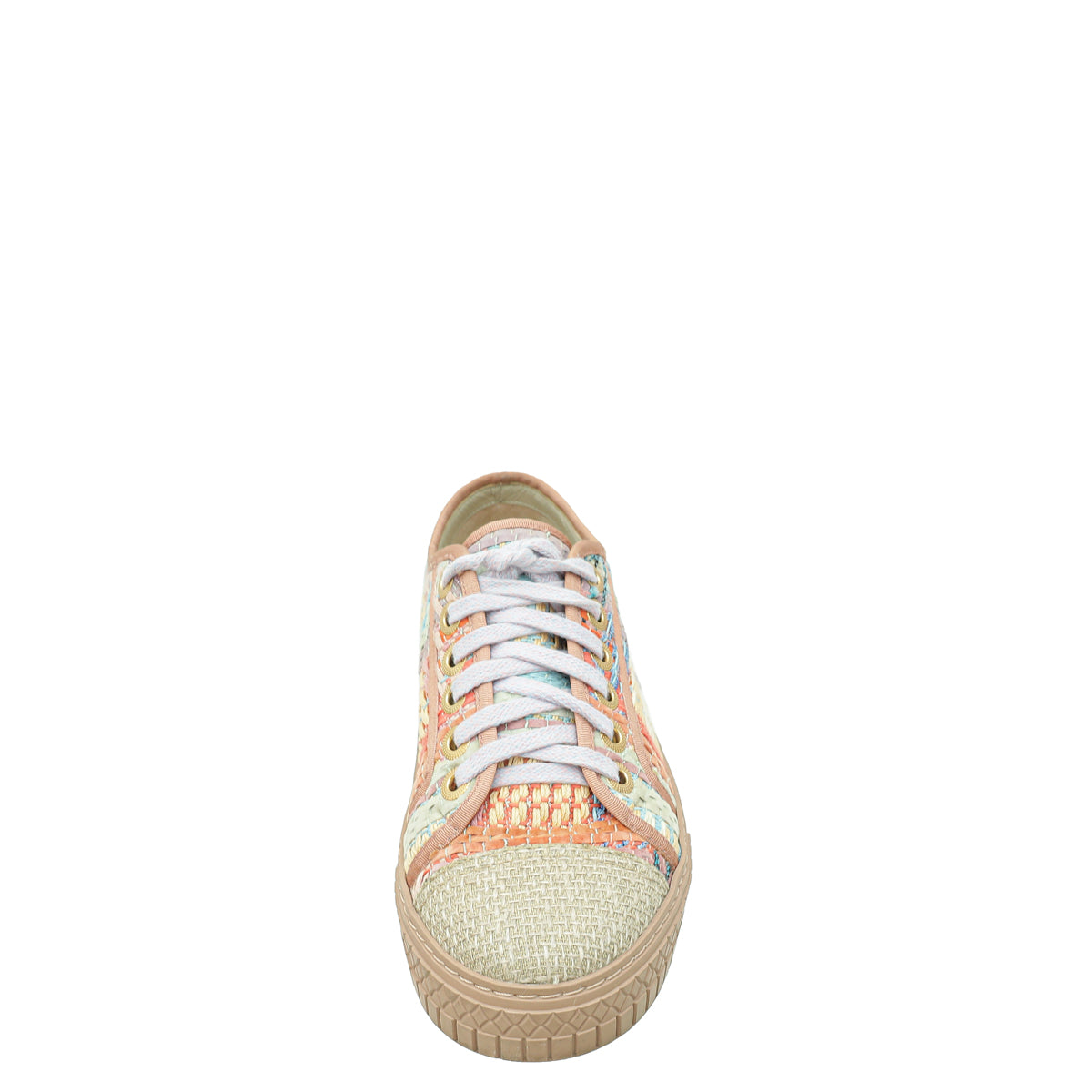 Chanel Multicolor Tweed Low Top Sneakers 36