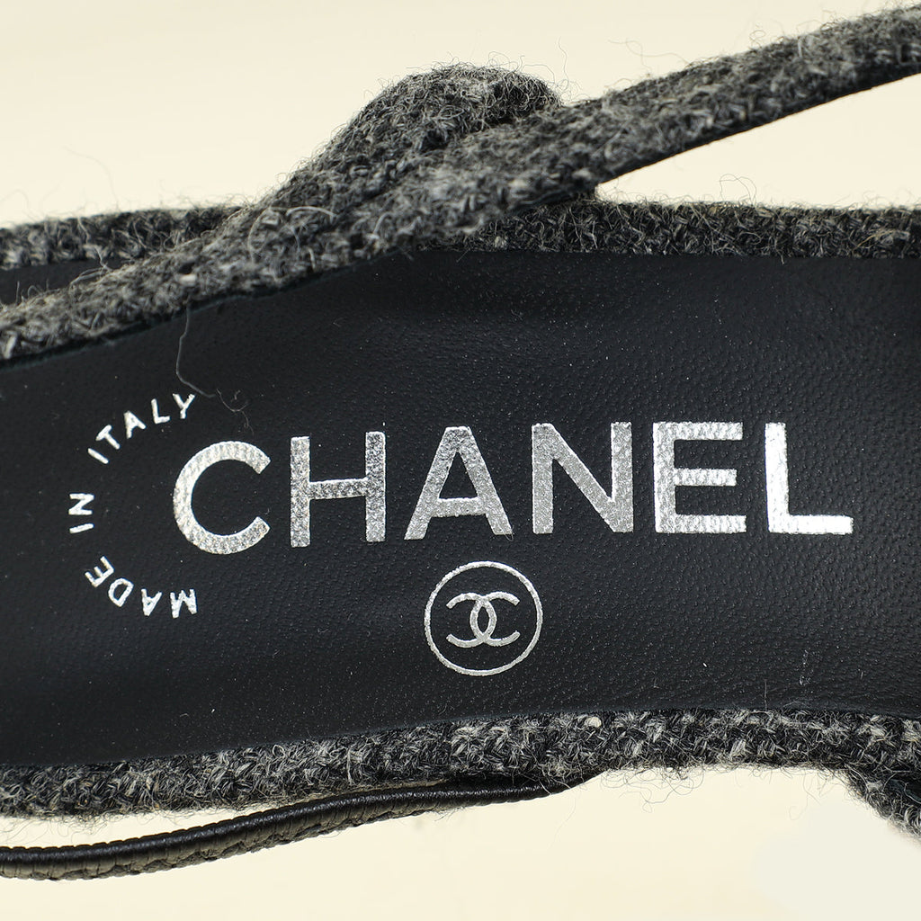 Chanel Bicolor D'Orsay Slingback 35