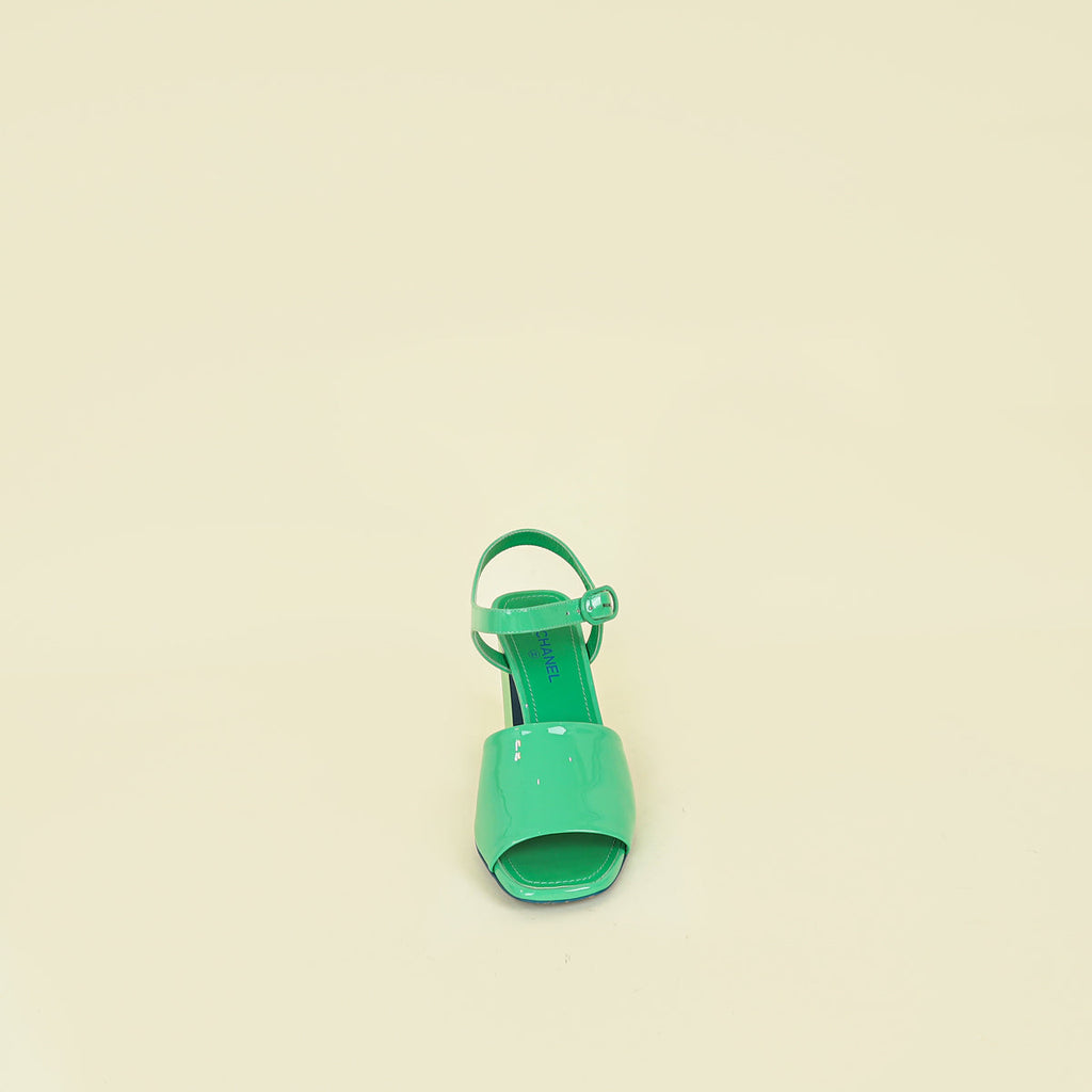 Chanel Green CC Sandal 36.5