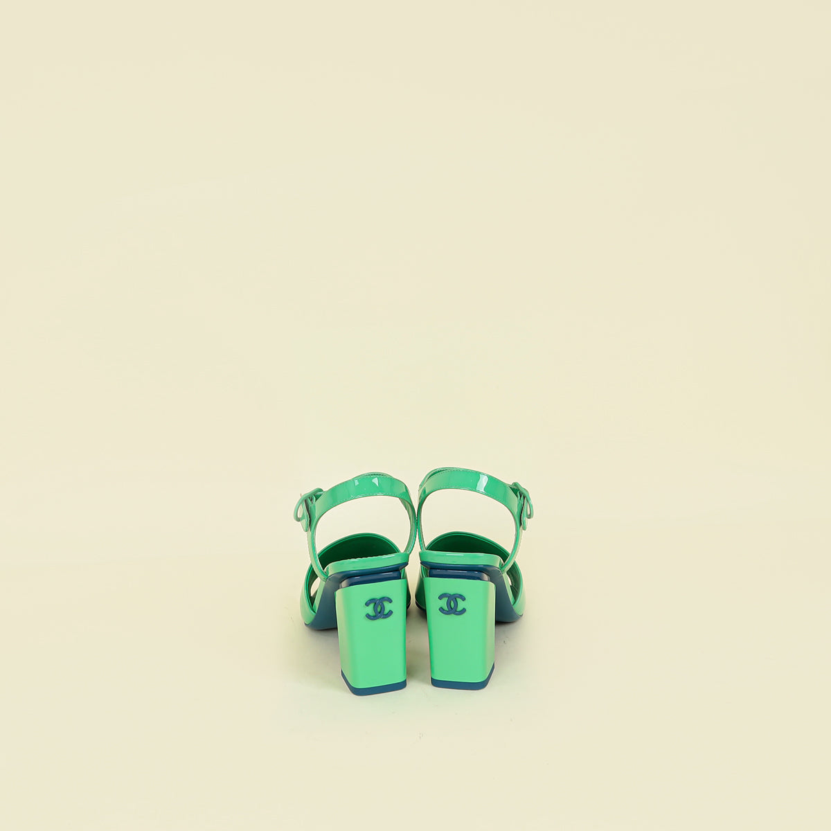Chanel Green CC Sandal 36.5