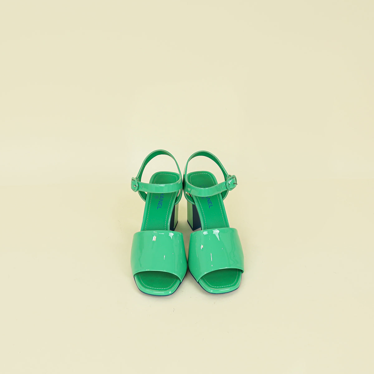 Chanel Green CC Sandal 36.5