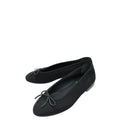 Chanel Black CC Cap Toe Jersey Flat Ballerina 36.5
