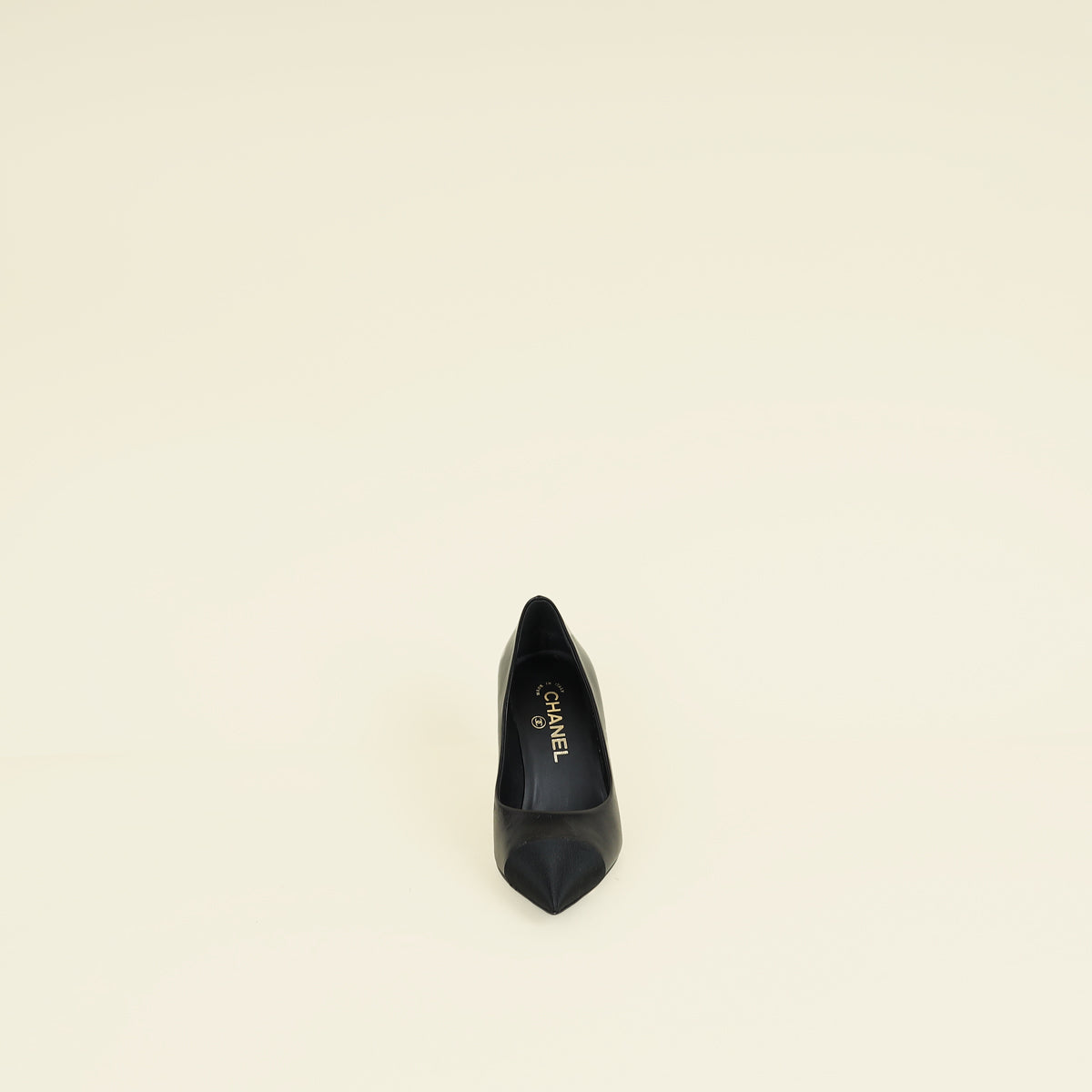 Chanel Black CC Pearl Pump 36