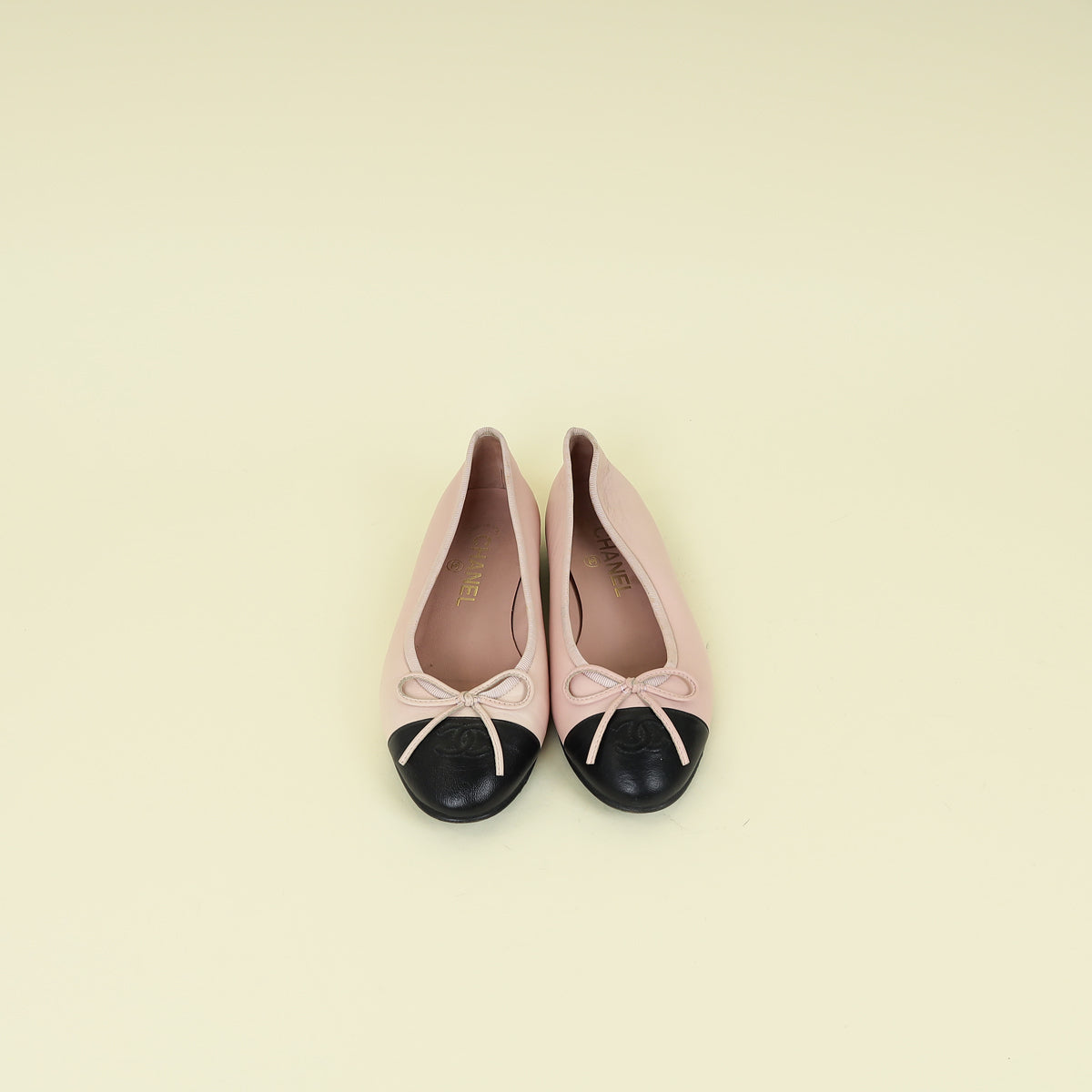 Chanel Bicolor CC Cap Toe Flat Ballerina 36