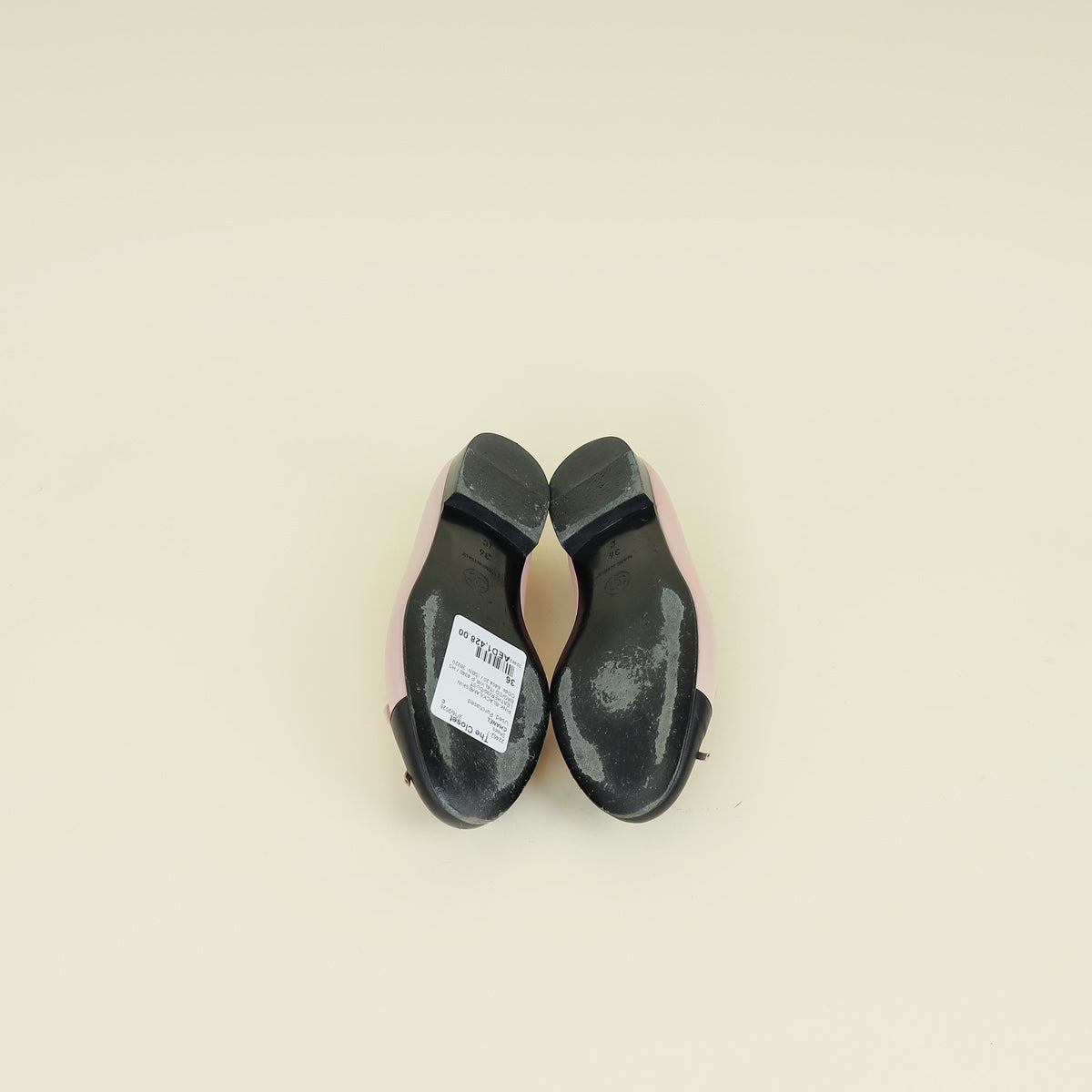 Chanel Bicolor CC Cap Toe Flat Ballerina 36