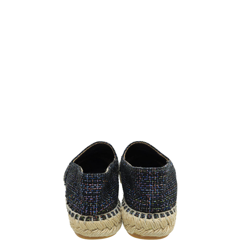 Chanel Bicolor CC Tweed Espadrille 36