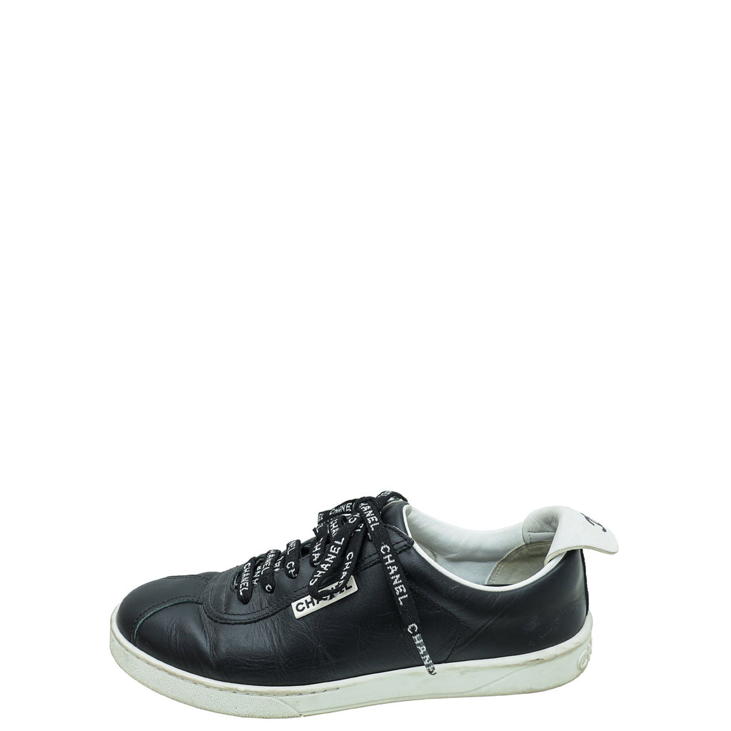 Chanel Black CC Sneaker 37.5