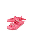 Chanel Pink CC Fabric Dad Sandal 37.5