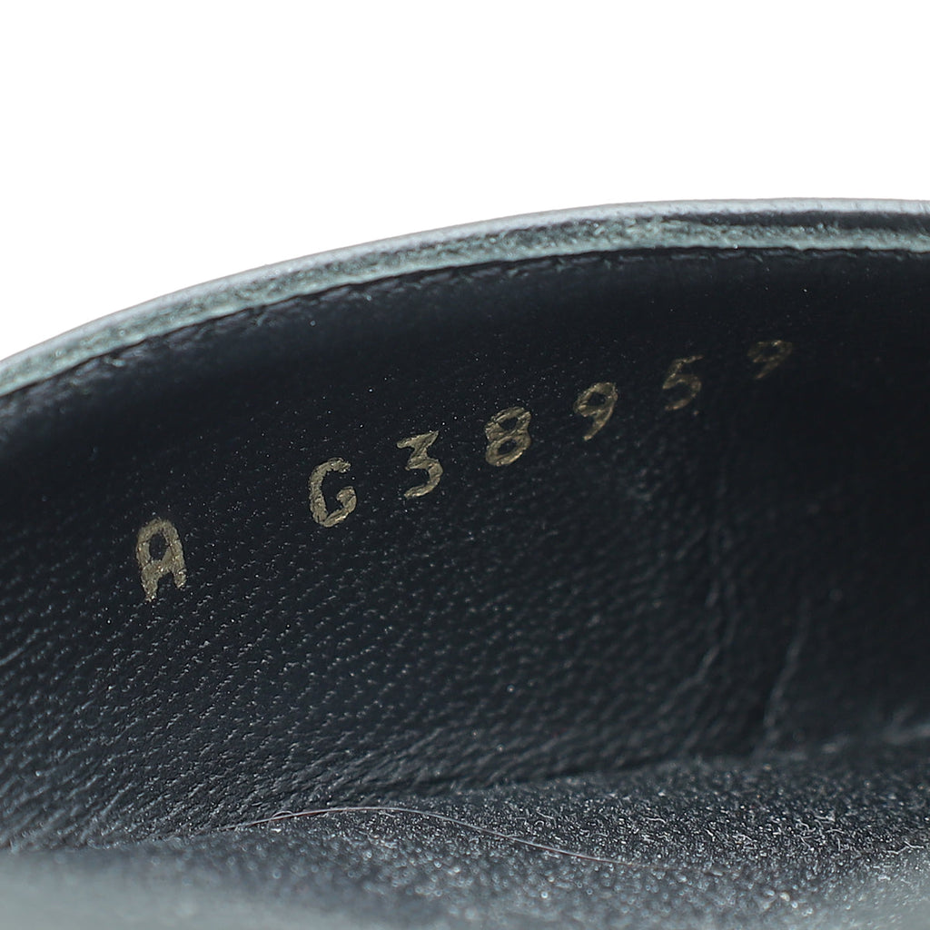 Chanel Black CC Cap Toe CC Ankle Strap Flats 37