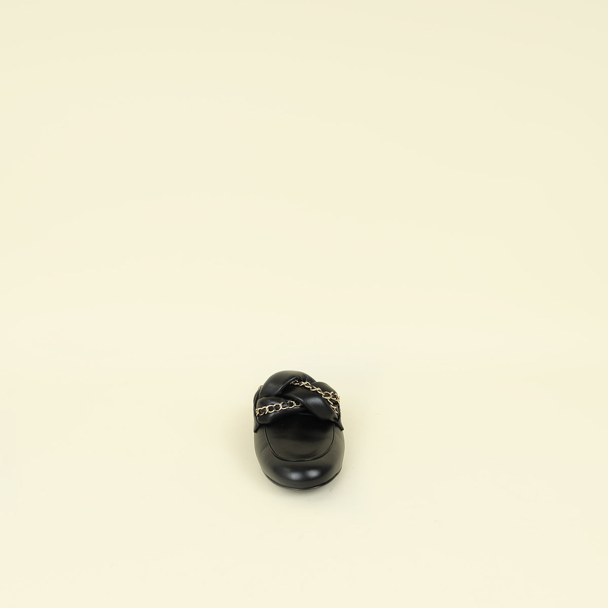 Chanel Black CC Braided Chain Mules 37.5