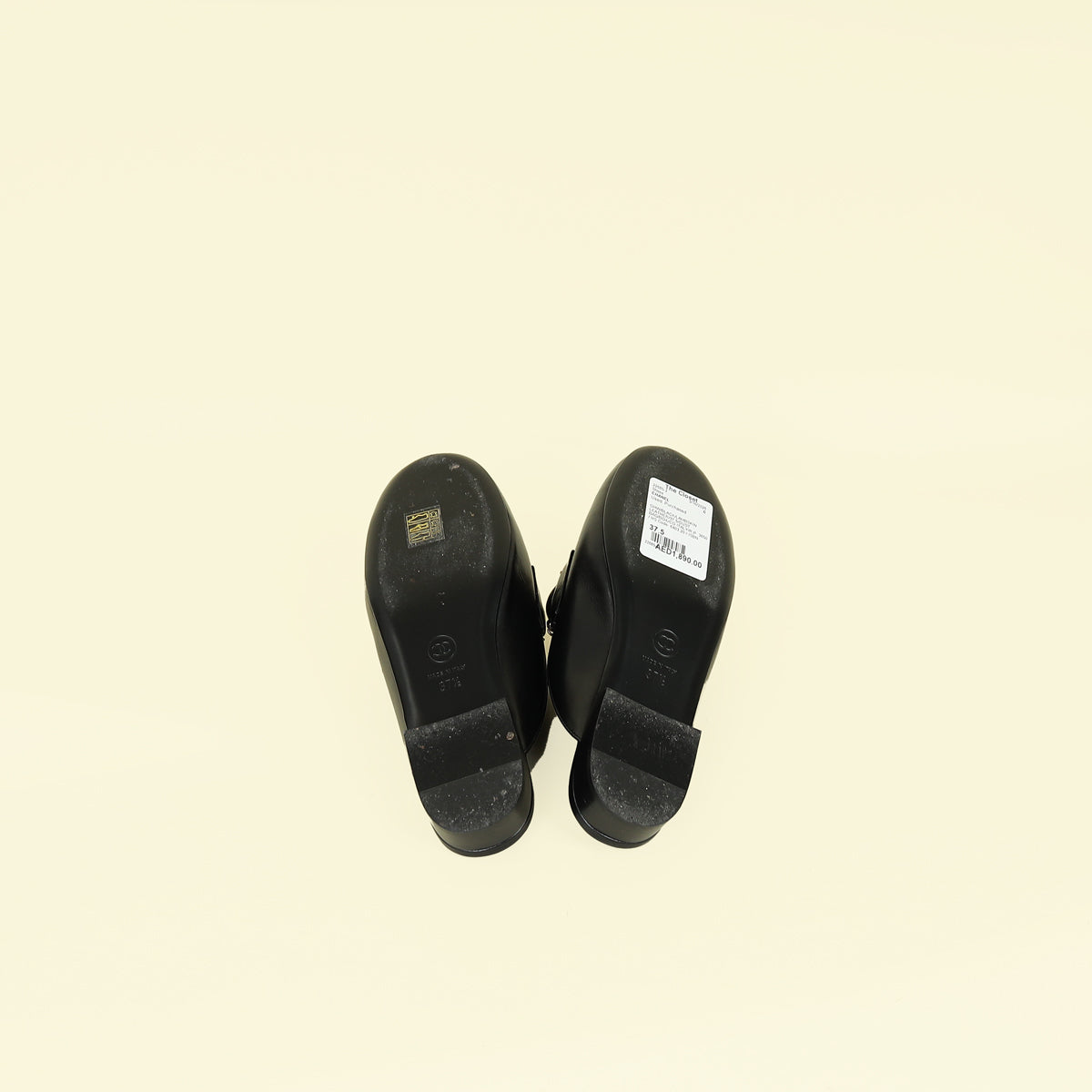 Chanel Black CC Braided Chain Mules 37.5
