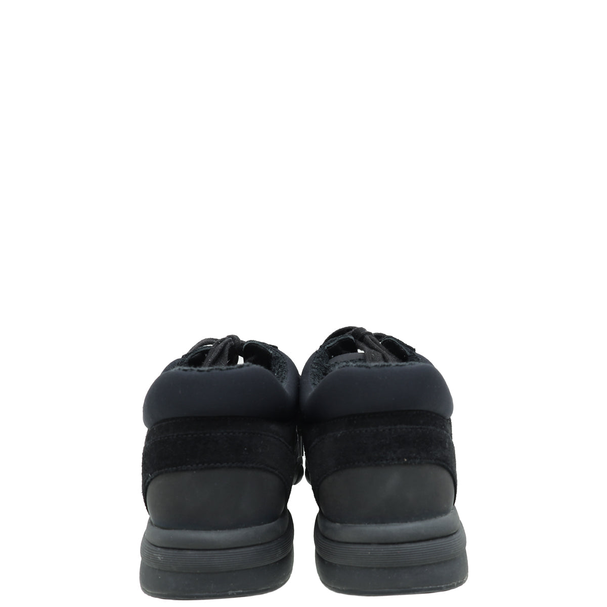 Chanel Black CC Lace Up Trainer Sneakers 37.5