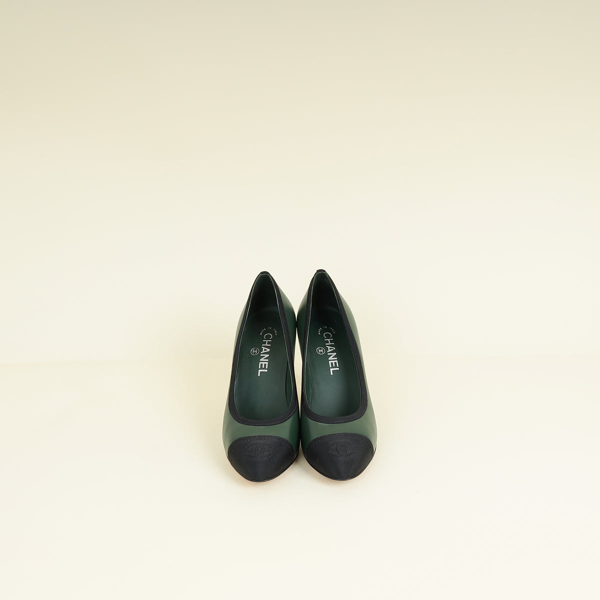 Chanel Bicolor CC Cap Toe Pumps 37.5