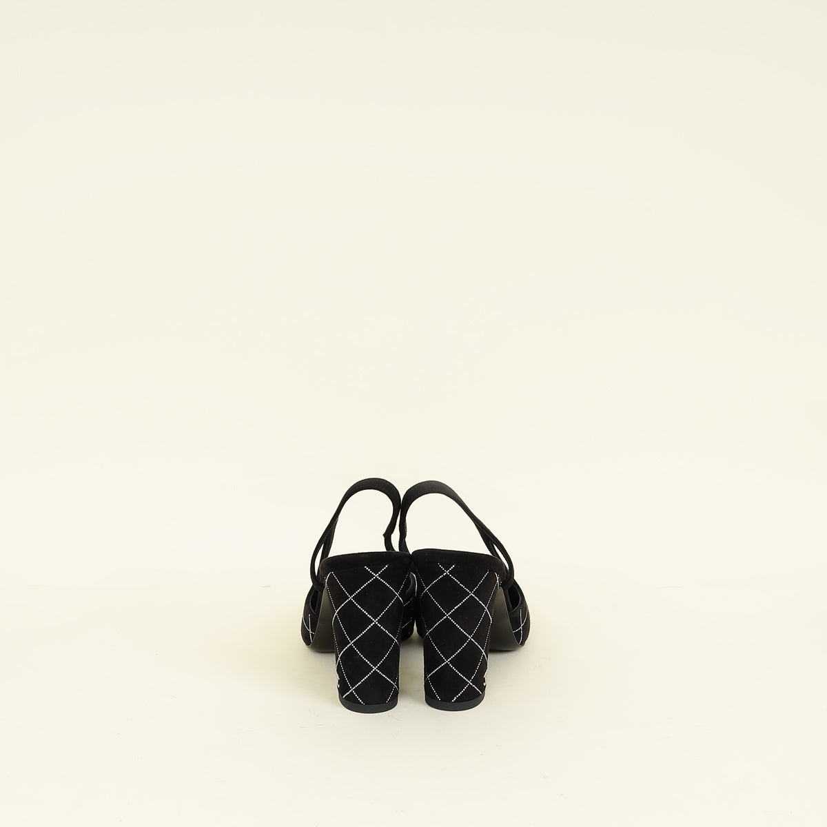 Chanel Black Cap Toe Slingback Pumps 37