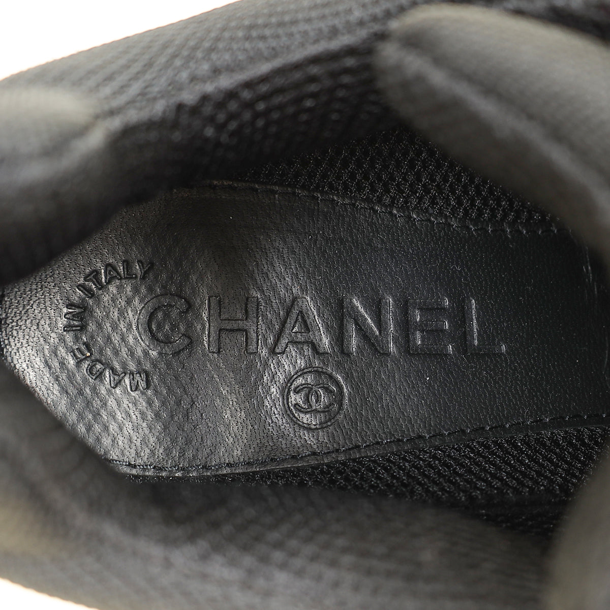 Chanel Black CC Trainer Sneaker 37