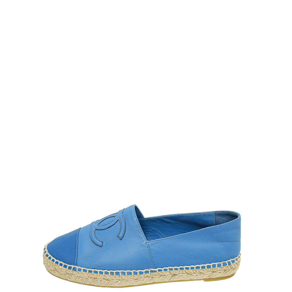 Chanel Blue CC Espadrille 37