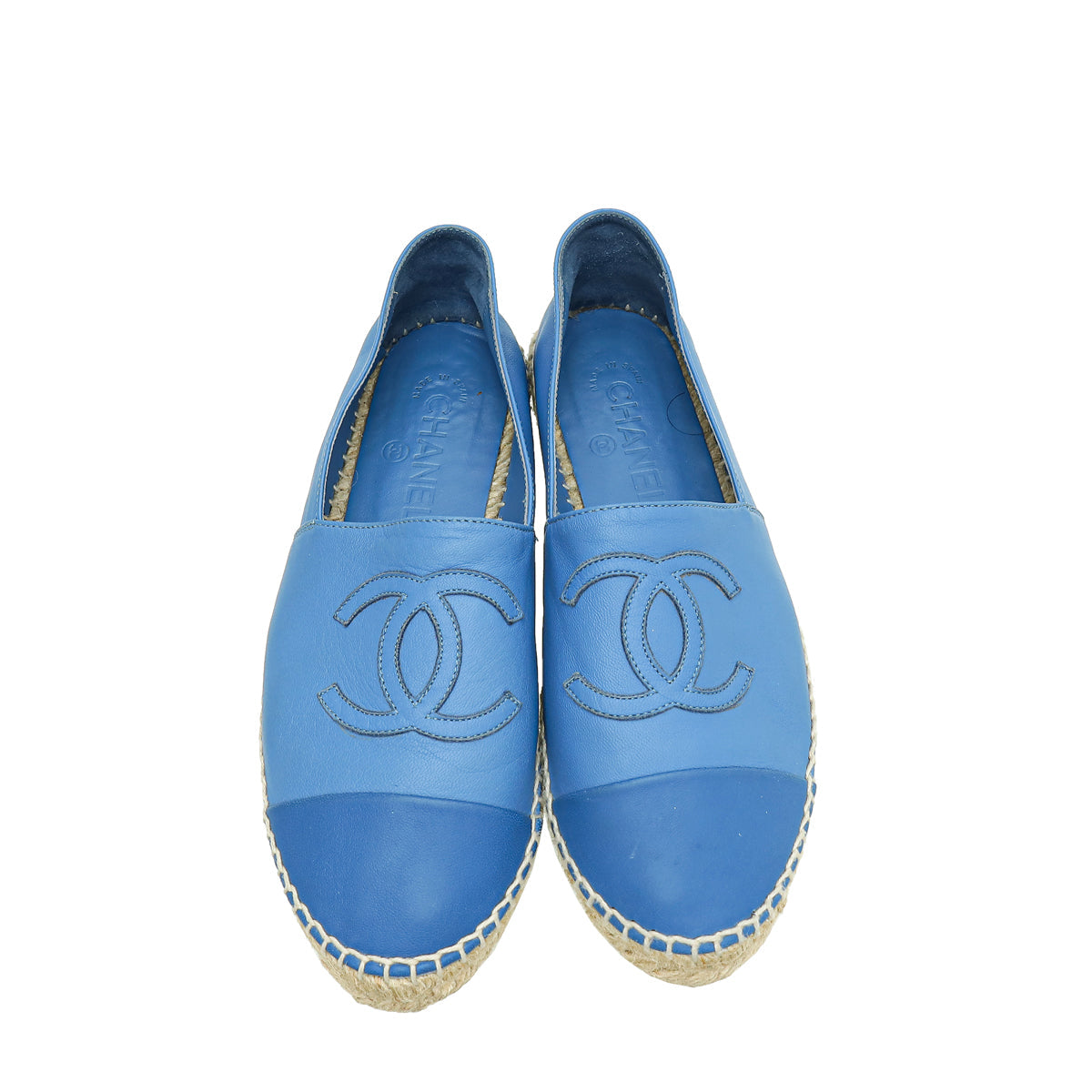 Chanel Blue CC Espadrille 37