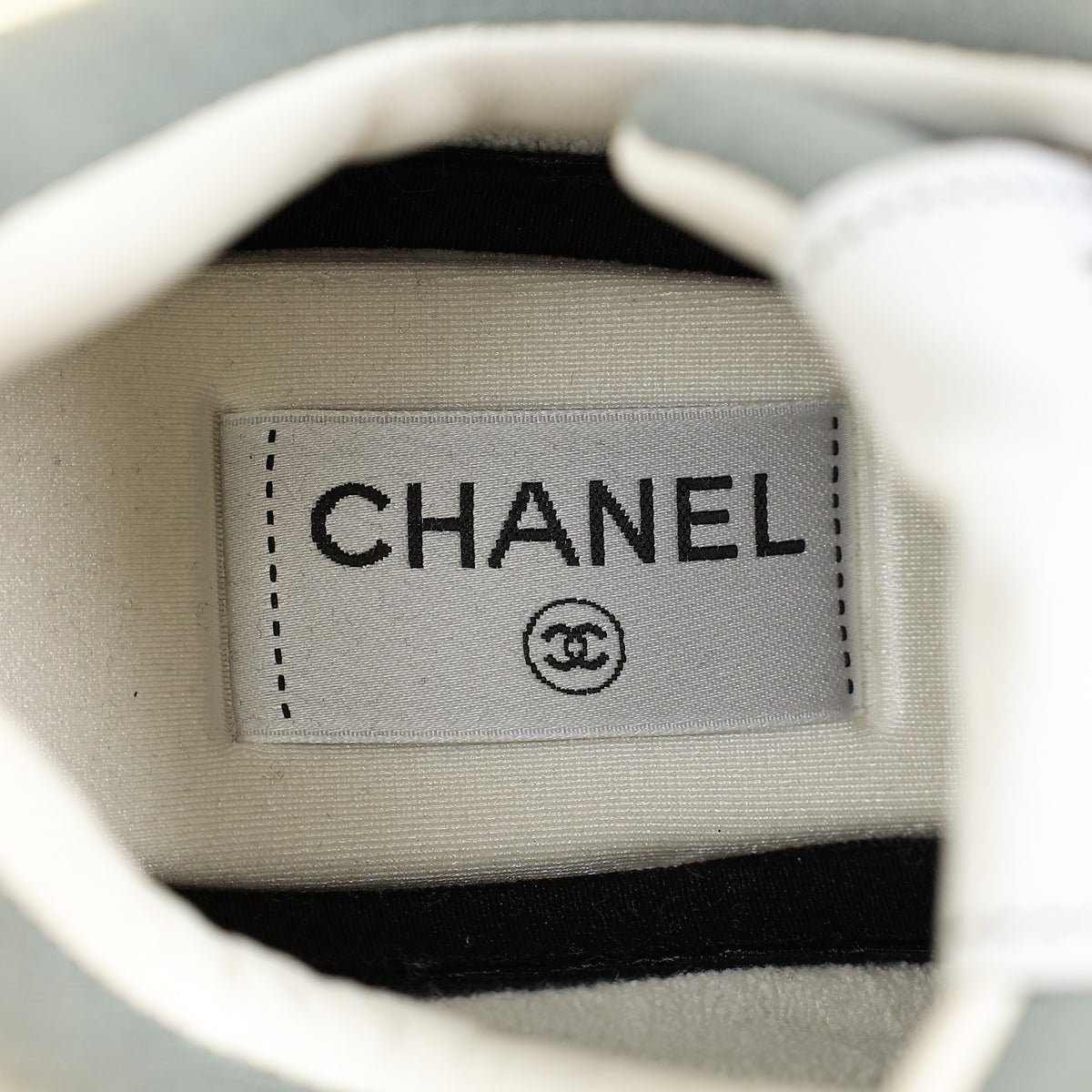 Chanel Grey CC Quilted Trainer Sneakers 38.5