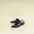 Chanel Black Logo Lace Up CC Low Top Sneakers 38.5