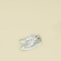 Chanel Metallic Silver CC Trainer Sneaker 38.5
