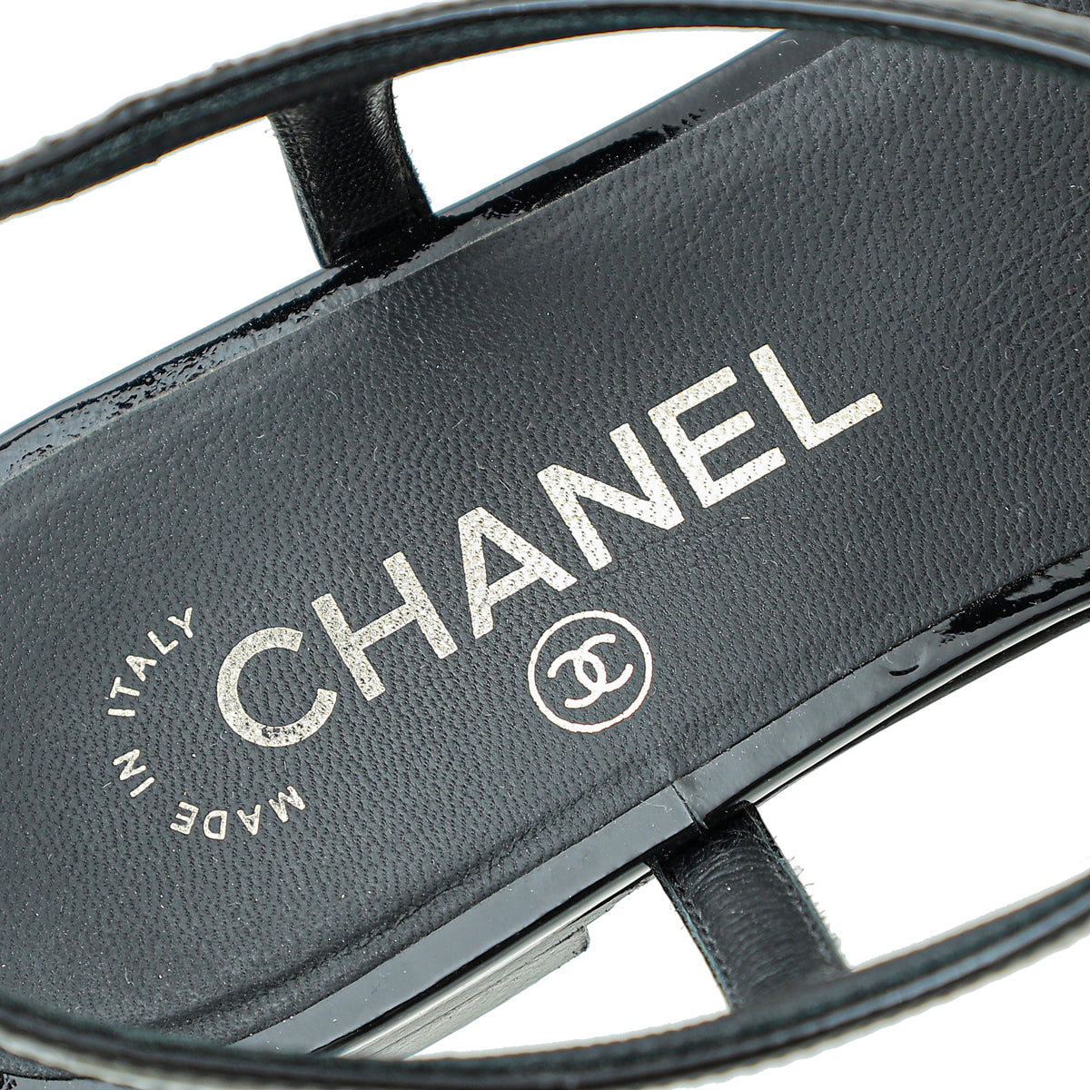 Chanel Bicolor CC Camellia Thong Sandal 38.5