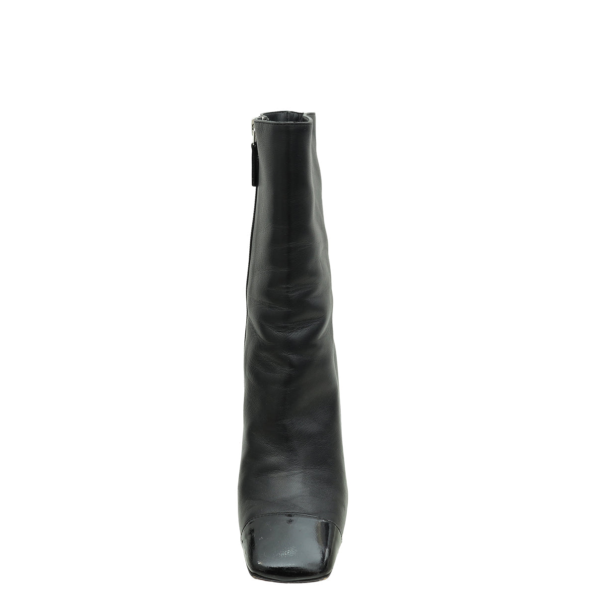 Chanel Black CC Cap Toe Ankle Boot 38.5