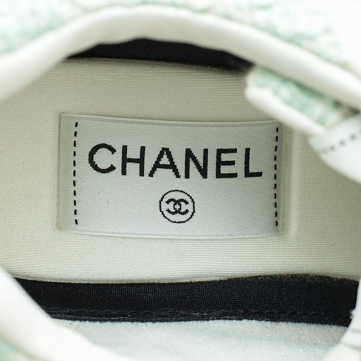 Chanel Bicolor CC Tweed Suede Trainer Sneaker 38.5