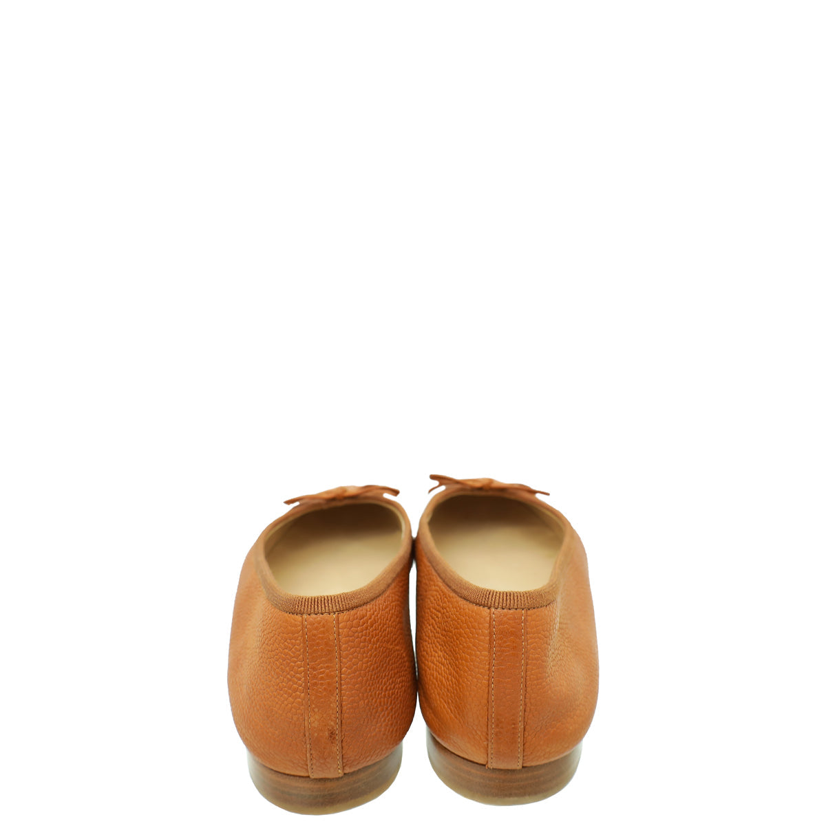 Chanel Brown CC Cap Toe Bow Flat Ballerina 38.5