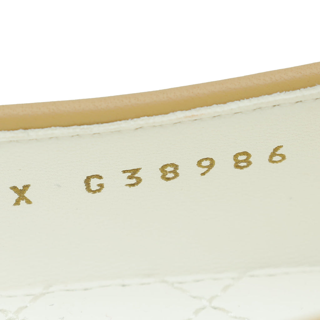 Chanel Beige CC Cap Toe Ankle Chain Ballerina Flats 38