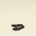 Chanel Black CC Charm Elastic Mary Janes Ballerina 38