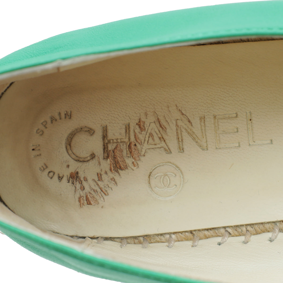 Chanel Green CC Espadrille 38